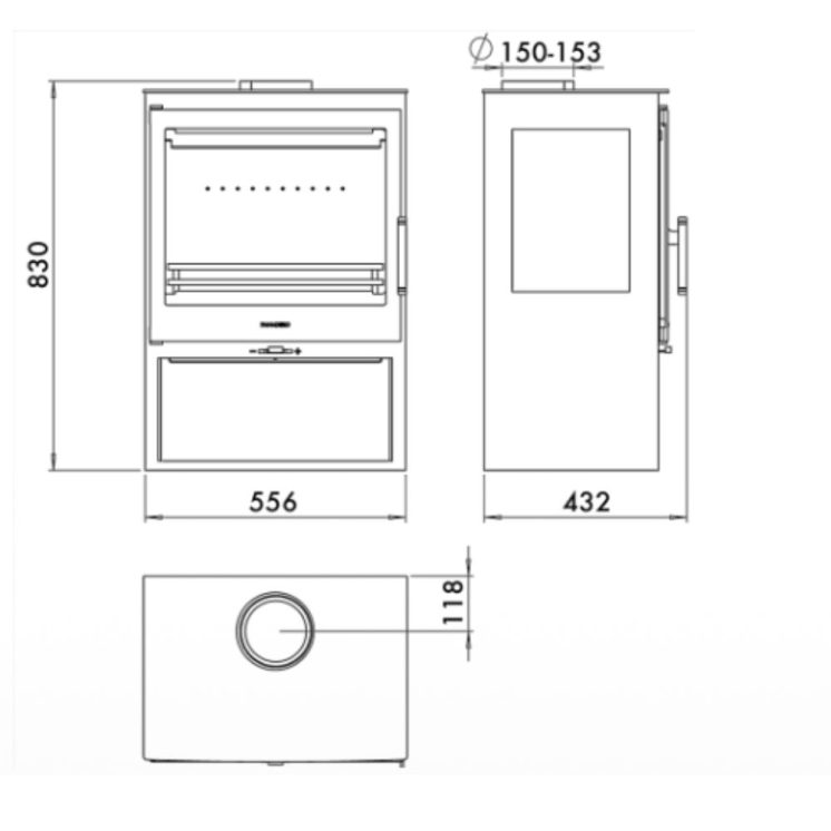 Poêle à bois DIAMANT 7,8 kW - PANADERO