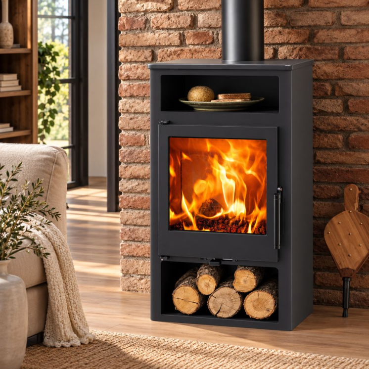 Poêle à bois avec four SWAN 5,9 kW - PANADERO