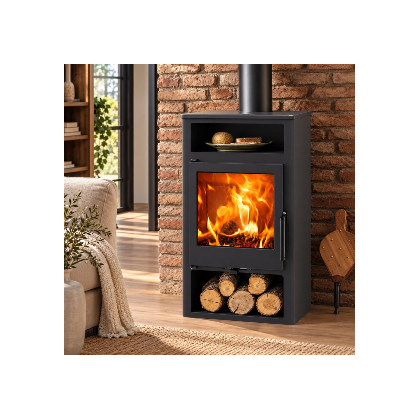 Poêle à bois avec four SWAN 5,9 kW - PANADERO