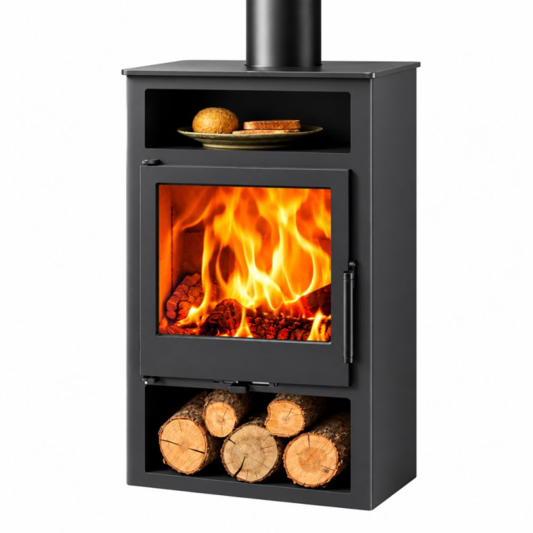 Poêle à bois avec four SWAN 5,9 kW - PANADERO