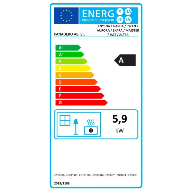 Poêle à bois avec four SWAN 5,9 kW - PANADERO