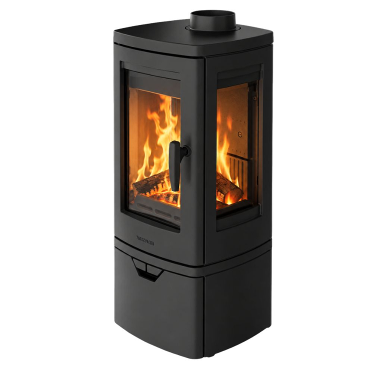 Poêle à bois fonte FJELL 3 vitres 6,7 kW | NORDFLAM
