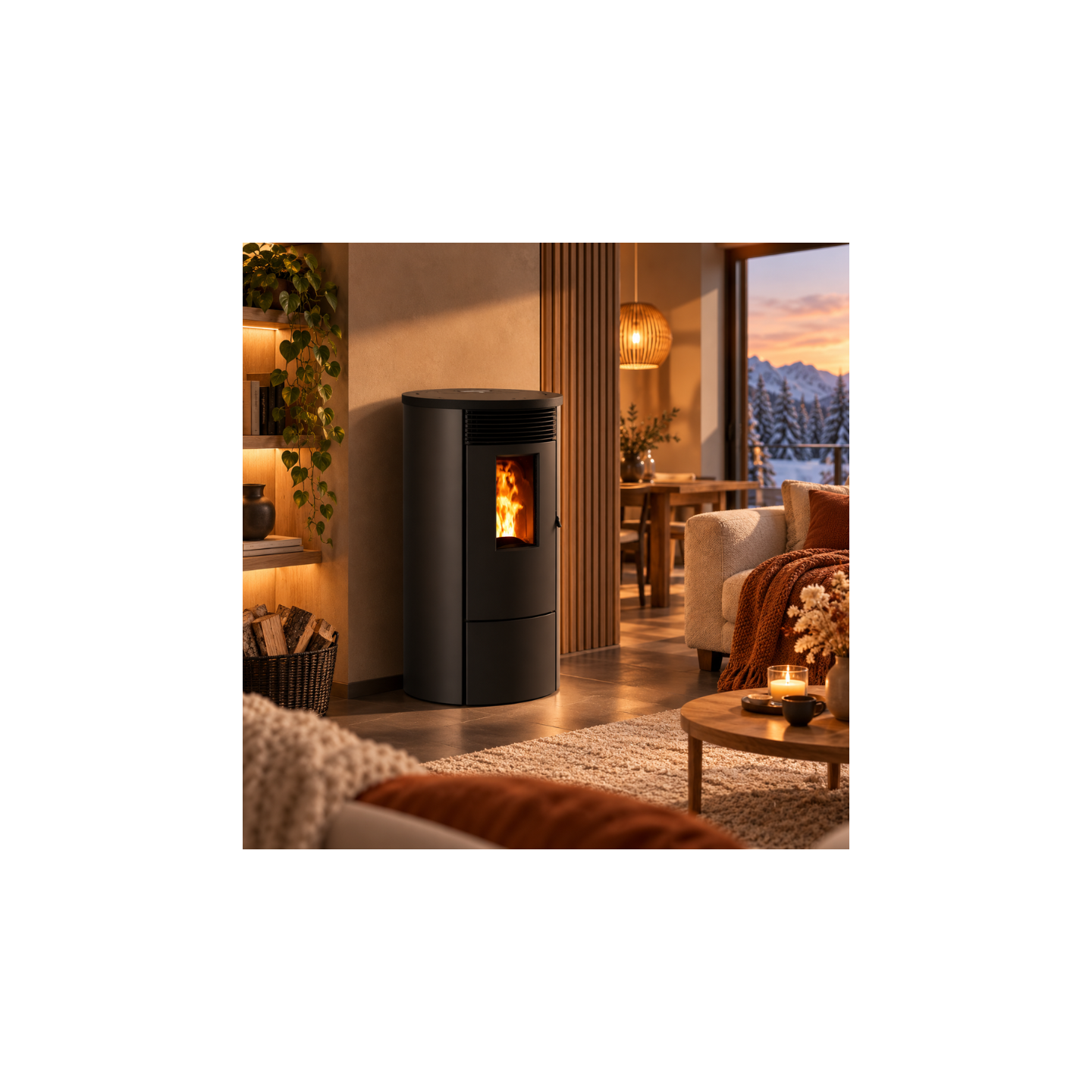 Poêle à granulés FLORENTIA canalisable – Noir – Reconditionné – Réf. 464