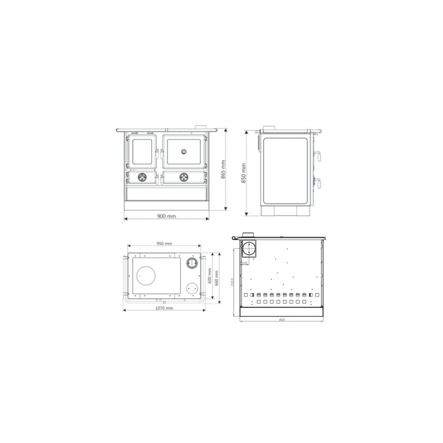 copy of CUISINIERE À BOIS MAGNUM MBS EN FONTE | SORTIE COTE DROIT