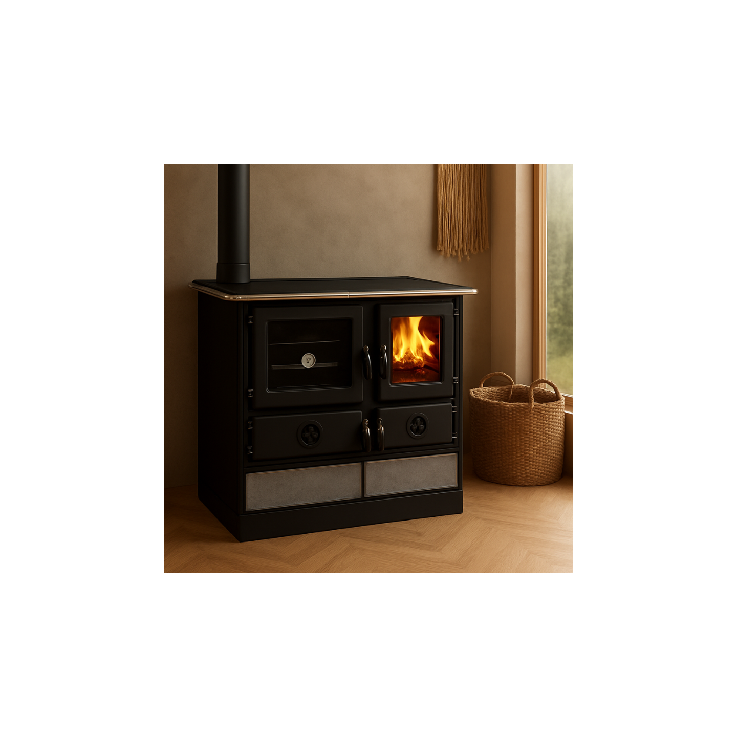 CUISINIERE À BOIS MAGNUM MBS EN FONTE | SORTIE COTE GAUCHE