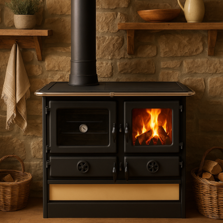 CUISINIERE À BOIS MAGNUM THERMO MBS EN FONTE | BOUILLEUR COTE DROIT