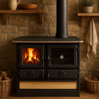 CUISINIERE À BOIS MAGNUM THERMO MBS EN FONTE | BOUILLEUR COTE DROIT