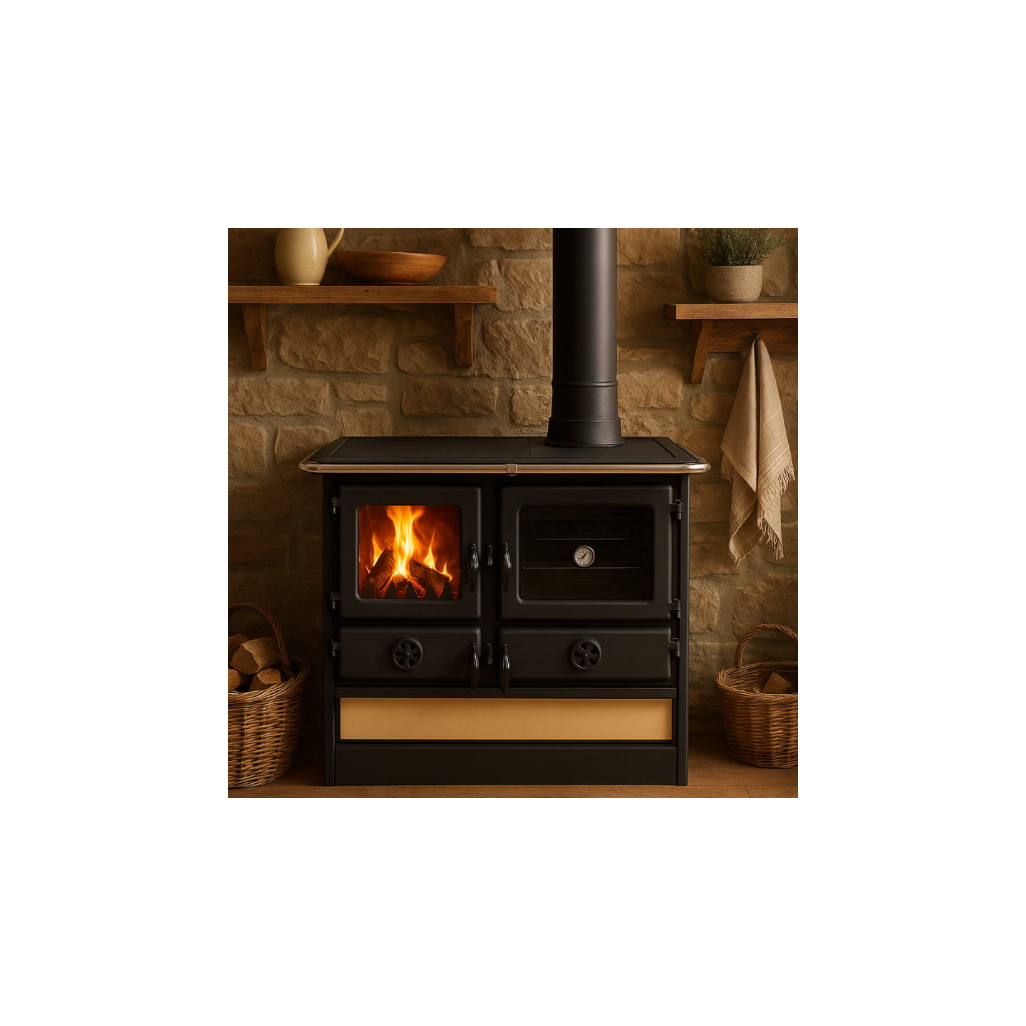 CUISINIERE À BOIS MAGNUM THERMO MBS EN FONTE | BOUILLEUR COTE DROIT