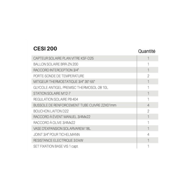 Chauffe-Eau Solaire Individuel - 200L